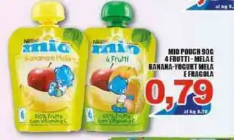 Sacoph Nestle Mio Pouch 90g 4 Frutti-Mela E Banana Yogurt Mela e Fragola offerta