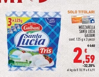 Conad City Galbani mozzarella santa lucia offerta