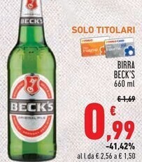 Conad City Becks birra offerta