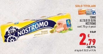 Conad City Nostromo tonno all'olio di oliva offerta