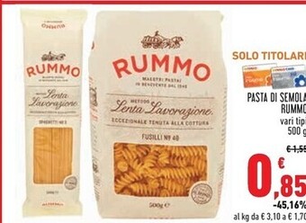 Conad City Rummo pasta di semola offerta