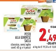 Conad City Saclà pesto alla genovese offerta