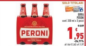 Conad City Peroni birra offerta