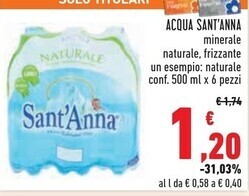Conad City Sant'anna acqua offerta