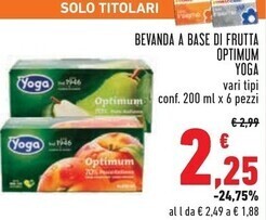 Conad City Yoga bevanda a base di frutta optimum offerta