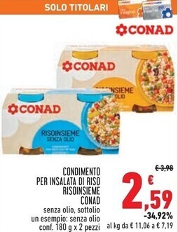 Conad condimento per insalata di riso risoinsieme