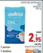 Conad City Lavazza caffè decaffeinato dek offerta