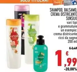 Conad Superstore Sunsilk shampoo offerta