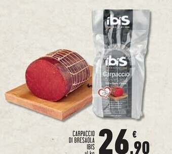 Conad Superstore Ibis carpaccio di bresaola offerta