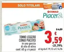 Conad Conad tonno leggero offerta