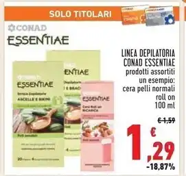 Conad Superstore Conad linea depilatoria essentiae cera pelli normali offerta