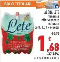 Conad Lete acqua offerta