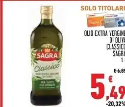 Conad Sagra olio extra vergine di oliva classico offerta