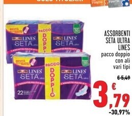 Conad Superstore Lines assorbenti seta ultra offerta