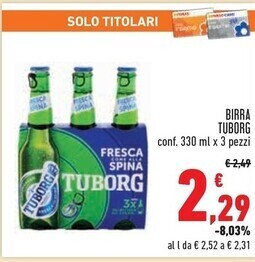 Conad Superstore Tuborg birra offerta