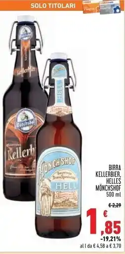 Conad Superstore Monchshof birra kellerbier offerta
