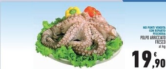 Conad Polpo arricciato fresco offerta
