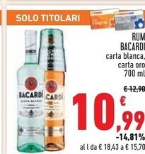 Conad Bacardi rum offerta