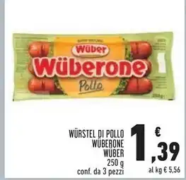 Conad Superstore Wuber wurstel di pollo wuberone offerta