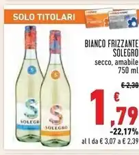 Conad Solegro bianco frizzante offerta