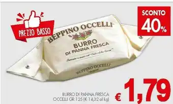 Crai Beppino occelli Burro Con Panna Italiana Di Centrifuga 125 G(ml) offerta