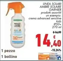 Conad Superstore Garnier linea solari ambre solaire offerta