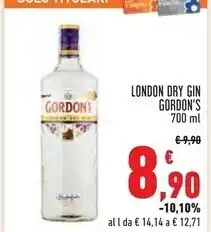 Conad Superstore Gordon's london dry gin offerta