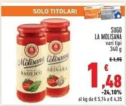 Conad La molisana sugo offerta