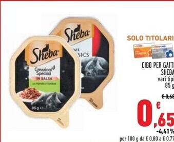 Conad Superstore Sheba cibo per gatti offerta