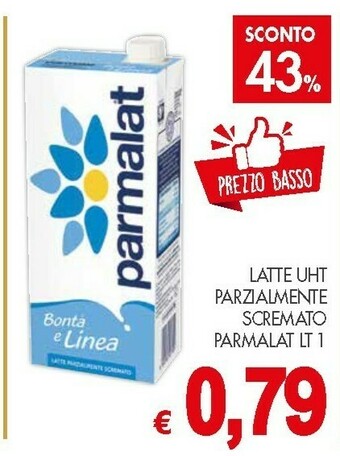 Crai Parmalat Bontà E Linea Latte Parzialmente Scremato 1000 G(ml) offerta
