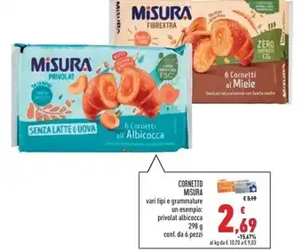 Conad Superstore Misura cornetto privolat albicocca offerta