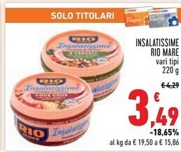 Conad Rio mare insalatissime offerta