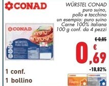 Conad Conad wurstel offerta