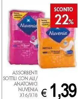 Crai Nuvenia Sottili Con Ali Assorbenti 16 Pz offerta