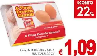 Crai Presto Fresco 6 Uova Fresche Grandi offerta