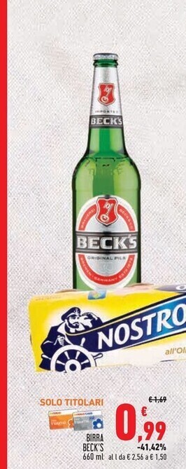 Conad Superstore Becks birra offerta