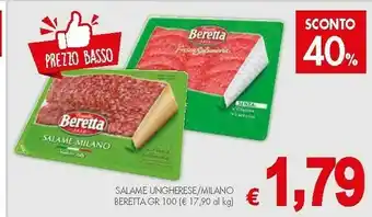 Crai Beretta Salame Ungherese 100 G(ml) offerta
