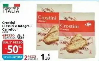 Carrefour Carrefour - Crostini Classici 200 G(ml) offerta