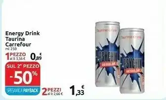 Carrefour Carrefour Energy Drink Taurina offerta