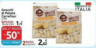 Carrefour Carrefour - Gnocchi Di Patate 500 G(ml) offerta