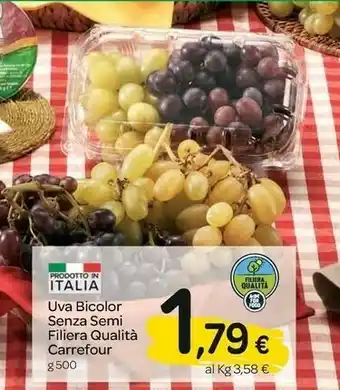 Carrefour Carrefour - Uva Bicolor Senza Semi offerta
