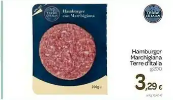 Carrefour Terre d'Italia Hamburger Marchigiana offerta