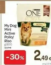Carrefour Purina One My Dog Mini Active Pollo offerta