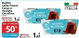Carrefour Carrefour - Budino Al Cacao 220 G(ml) offerta