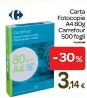 Carrefour Carrefour Carta Fotocopie A4 offerta
