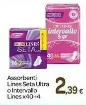 Carrefour Lines Assorbenti Seta Ultra Intervallo offerta