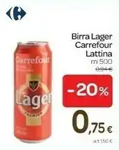 Carrefour Carrefour Birra Lager offerta
