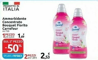 Carrefour Carrefour Ammorbidente Concentrato Bouquet Fiorito offerta