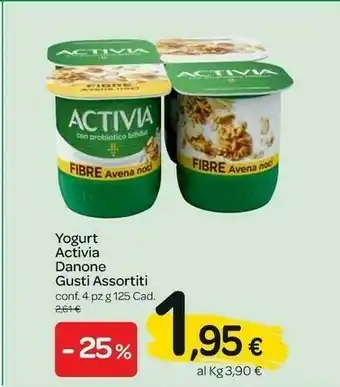 Carrefour Danone Activia Fibre Kiwi Cereali 125 G(ml) offerta