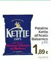Carrefour Kettle Chips - Patatine Sea Salt & Balsamic Vinegar 150 G(ml) offerta